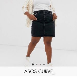ASOS Curve Denim Mini Skirt